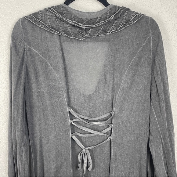 Saga made in Italy tunic top medium dark academia whimsy goth romantic sheer - Picture 6 of 11